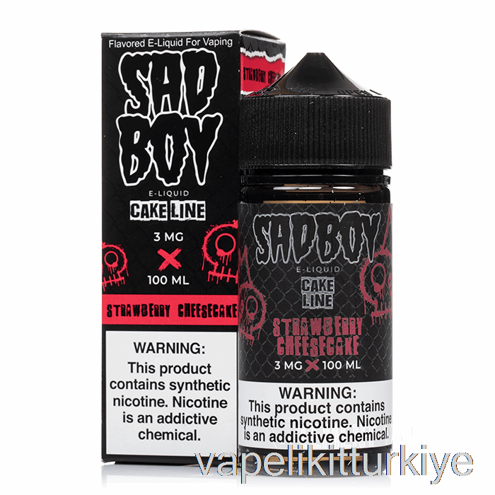 Vape Likit çilekli Cheesecake - Sadboy - 100ml 6mg